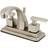 Kingston Brass KS4648QLL 4 in Centerset Bathroom Faucet Brushed Nick Brass, Nickel, Grey