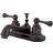 Kingston Brass KB605BL 4 in Centerset Bathroom Faucet Bronze, Brown