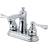 Kingston Brass FB7621BL 4 in Centerset Bathroom Faucet Polished Chro Grey