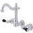 Kingston Brass KS1221PKL Duchess Two-Handle Wall Mount Bathroom Faucet Grey