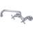 Kingston Brass Adjustable Mount Double Handle Kitchen Faucet, Ceramic Gray