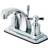 Kingston Brass KS4641ZX 4 in Centerset Bathroom Faucet Polished Chro Grey