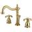 Kingston Brass KB1972TX 8 in Widespread Bathroom Faucet Polished Bra Brass, Nickel
