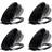 Renovators Supply Black Plastic Soft Close Toilet Seat Pack of 4
