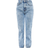 PrettyLittleThing High Waist Straight Leg Jeans - Mid Blue Acid Wash