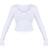 PrettyLittleThing Basic Blend Longline Long Sleeve Top - White