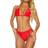 PrettyLittleThing Triangle Mix & Match Bikini Top - Red