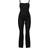 PrettyLittleThing Rib Strappy Square Neck Flared Jumpsuit - Black
