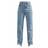 PrettyLittleThing Petite Split Hem Jeans - Light Blue