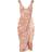 PrettyLittleThing Underwire Detail Draped Midi Dress - Peach