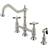 Kingston Brass KS127.BEXBS Essex Widespread Bridge Brushed Nickel