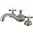 Kingston Brass Essex Double Handle Deck Mounted Roman Tub Faucet Nickel, Gray