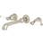 Kingston Brass KS7128PL Two-Handle Wall Mount Faucet Brushed Nickel