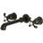 Kingston Brass KS7125TX French Country Two-Handle Wall Mount Bathroom Faucet Bronze, Brown