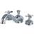 Kingston Brass Essex Double Handle Deck Mounted Roman Tub Faucet Grå