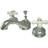Kingston Brass KS1161PX 8 in Widespread Bathroom Faucet Polished Chr Brushed Nickel