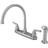 Kingston Brass FB798SP Magellan 8-Inch Centerset Kitchen Faucet Grey