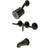 Kingston Brass KBX8135CML Three-Handle Tub Shower Faucet, Oil Brown