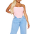 PrettyLittleThing Shape Ruched Corset Crop Top - Pink