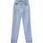 PrettyLittleThing Long Leg Split Hem Jeans - Light Blue Wash