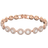 Swarovski Una Angelic Clear Crystals And Rose Gold Tone Plated Tennis Bracelet 5240513 For Women