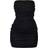 PrettyLittleThing Shape Mesh Corset Detail Ruched Bodycon Dress - Black