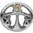 Christina Design Libra Charm - Silver/Peridot