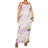 PrettyLittleThing Printed Plisse Cowl Neck Maxi Dress Plus Size - Lilac