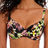 Freya Savanna Sunset Plunge Bikini Top - Black Floral