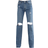 PrettyLittleThing Tall Ripped Long Leg Straight Jeans - Mid Blue Wash