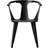 &Tradition In Between SK1 Black Lacquered Oak Kitchen Chair 77cm