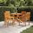 vidaXL Solid Wood Teak Garden Patio Dining Set, 1 Table incl. 4 Chairs
