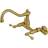 Kingston Brass KS3227BL Vintage 6 Adjustable Center Wall Mount Kitch Brushed Brass