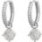 Snö of Sweden Rola Earrings - Silver/Transparent