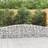 vidaXL Buet gabionkurv 400x30x60/80 galvaniseret jern