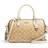 Coach Rowan Satchel In Blocked Signature Canvas - Gold/Light Khaki Multi