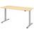Hammerbacher WxD 1800 x 800 mm Maple Aluminium Silver Writing Desk