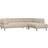 Woood Hjørnesofa Højrevendt Natur H77 x 205 x 267 cm Sofa