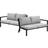 Brafab Belfort 2-Personsers H+V Sort Grå 144 x 88 cm Modulsofa
