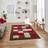 Think Rugs BRK04 Red, Brown