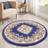 Origins Shensi Navy Traditional Circle Grey, Pink, Blue, Green
