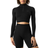 ICANIWILL Define Cropped 1/4 Zip - Black