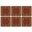 Pimpernel Walnut Burlap Set of Glassbrikke 6st