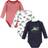 Hudson Baby Cotton Long-Sleeve Bodysuits - Christmasaurus