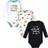 Hudson Baby Cotton Long-Sleeve Bodysuits 3-pack - Happy Planets