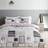 Catherine Lansfield Dreams Duvet Cover Grey, Pink, White