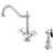 Kingston Brass KS1231PXBS Heritage 2-Handle Kitchen Faucet with Sprayer and 8-Inch Plate Polished Chrome Polished Chrome