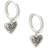 Kendra Scott Ari Heart Huggie Earrings in Rhodium Platinum Drusy
