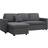 Homcom Chaise Lounge Sofa 228cm 3 Seater