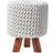 Homescapes Natural Tall Knitted Cotton Foot Stool